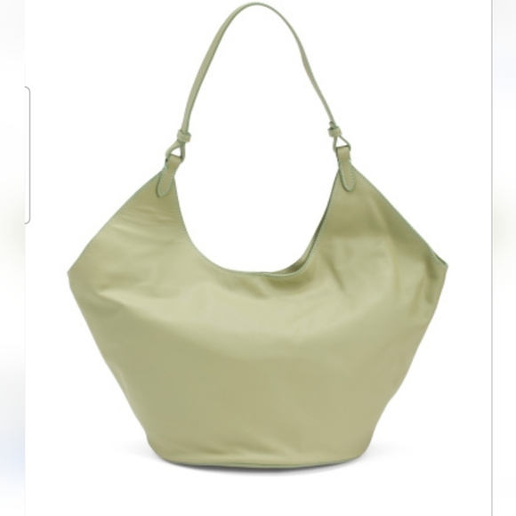 VIOLA CASTELLANI Made ln Italy Leather Hobo With Oval Bottom.Sage. NWT - Picture 3 of 16